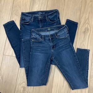 Old Navy Rockstar Super Skinny 0 - Fits like 00 - LOT OF TWO